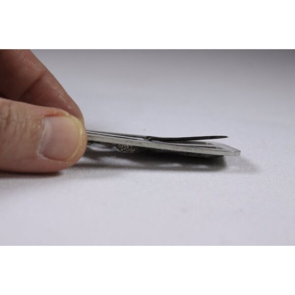 Vintage St Christopher car visor badge, metal traveller protection patron saint - Picture 5 of 8